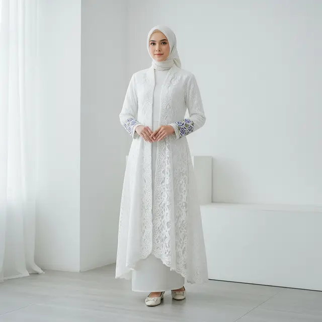 Gamis Warna Cloud Dancer Pantone 2026 untuk Lebaran