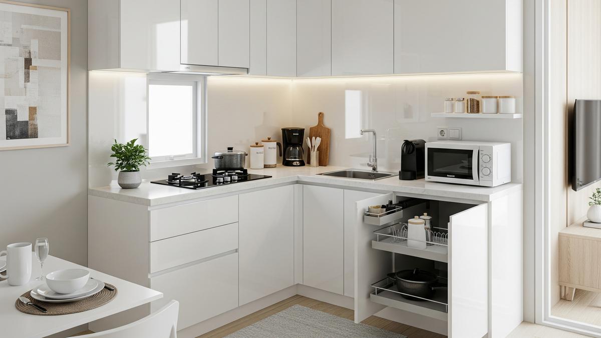 8 Desain Dapur untuk Ruang terbatas di Apartemen Tipe Studio, Efisien Manfaatkan Ruang