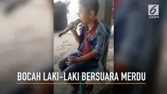 Bocah laki-laki mencuri perhatian warganet karena suaranya yang merdu.