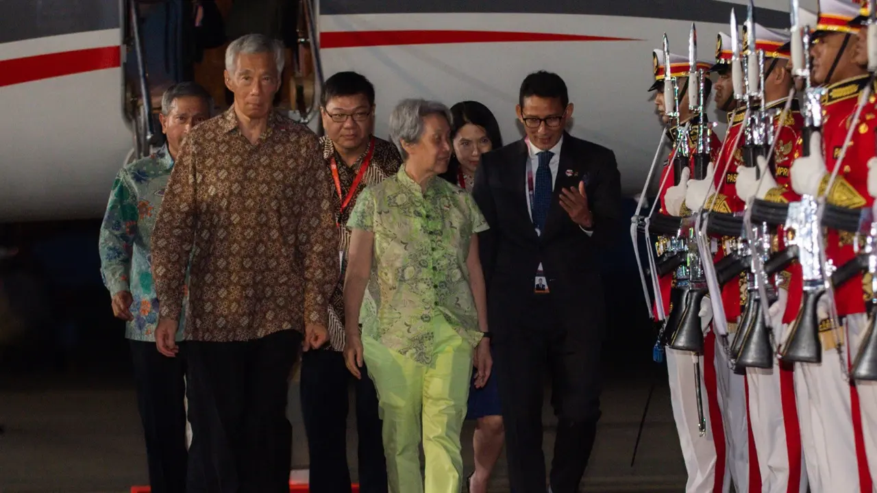 Sejumlah pemimpin negara-negara anggota ASEAN tiba di Bandara Internasional Komodo, Labuan Bajo, Provinsi Nusa Tenggara Timur, Selasa (9/5/2023)