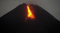 Ilustrasi Lava Pijar Gunung Merapi. (AFP/Agung Supriyanto)