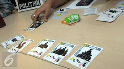 Bentuk Boardgames Antikorupsi saat diperagakan di Auditorium KPK, Jakarta, Jumat (15/4). KPK menganggap bermain merupakan cara yang menyenangkan dan efektif untuk mendidik tanpa mengenal usia. (Liputan6.com/Helmi Afandi)