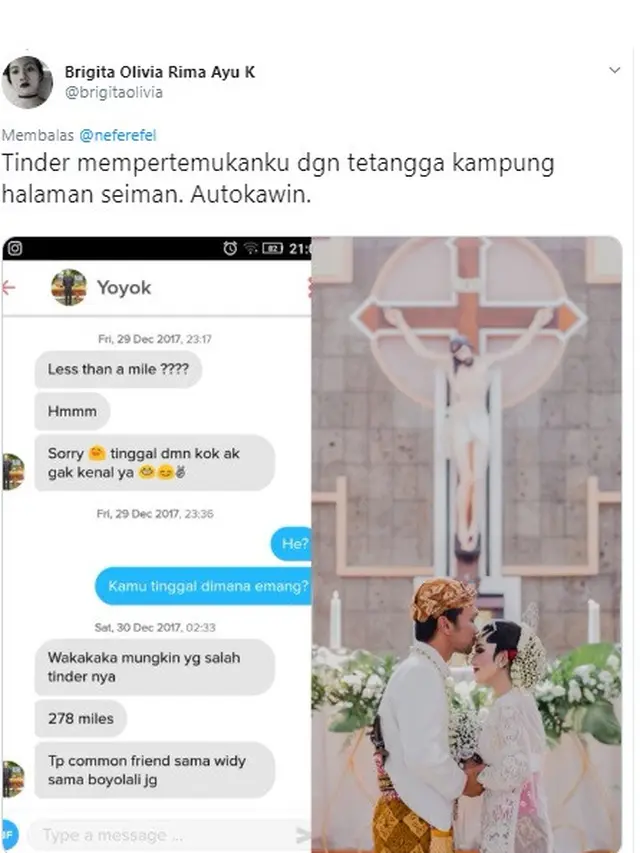Berawal dari Tinder, 6 Pasangan Ini Berakhir di Pelaminan