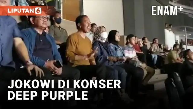 Jokowi dan Ibu Iriana Nyanyi Bareng Nikmati Konser Deep Purple di Solo