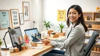 trik agar jualan online laris ©Ilustrasi dibuat AI