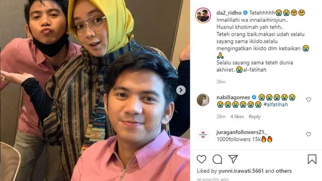 Ridho DA - Rina Gunawan (Foto: Instagram/@da2_ridho)