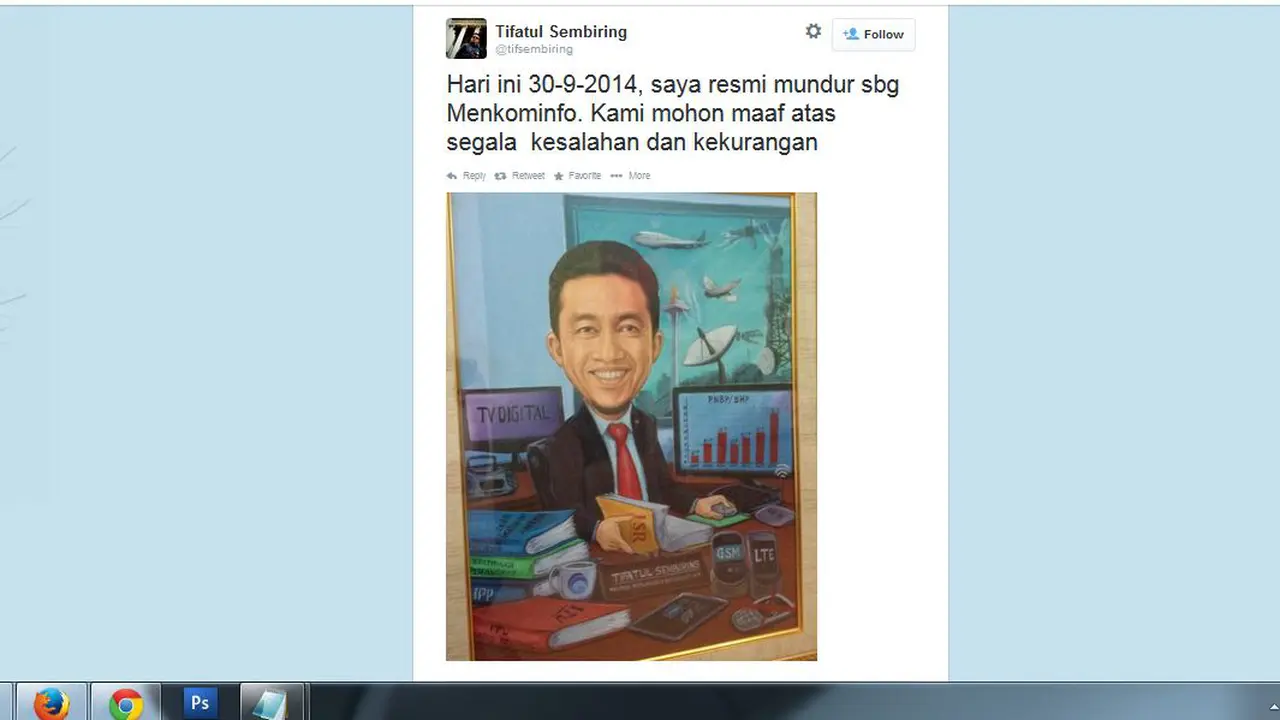 Tifatul Resmi Lengser Dari Menkominfo