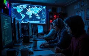 Ilustrasi peretas atau cyber hacker internet atau kripto. (Foto by AI)