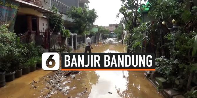 VIDEO: Kota Bandung Terendam Banjir Bercampur Lumpur