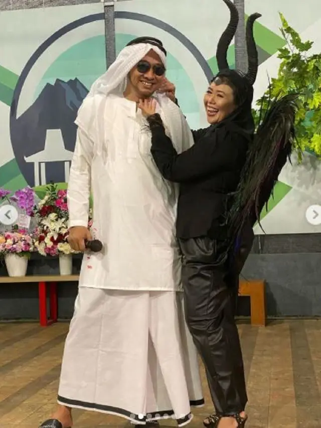 Yenny Wahid mengenakan kostum ala Maleficent