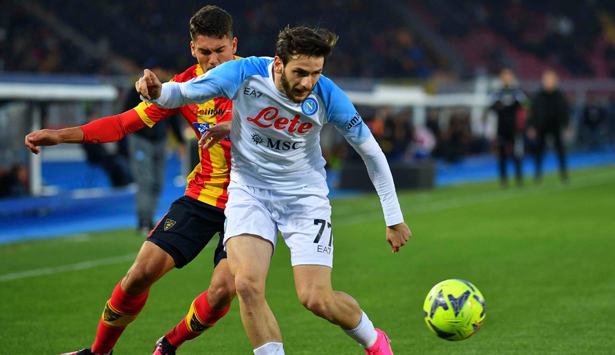 Napoli mencetak gol kedua pada menit ke-64 setelah Antonino Gallo mencetak gol bunuh diri. Skor 2-1 untuk Napoli bertahan hingga laga usai. (Giovanni Evangelista/LaPresse via AP)