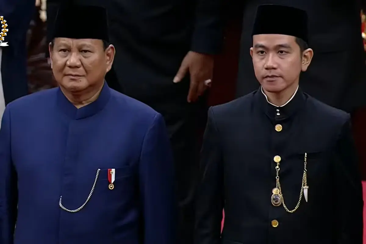 Pelantikan Presiden Prabowo Subianto dan Wapres Gibran Rakabuming Raka, Minggu (20/10/2024).