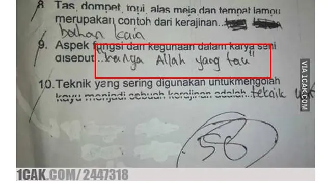 6 Jawaban Nyeleneh Siswa Saat Mengerjakan Tugas Ini Bikin Geleng Kepala