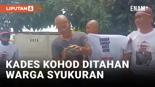 VIDEO: Kades Ditahan Bareskrim, Warga Kohod Lakukan Aksi Cukur Gundul
