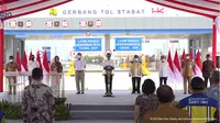 Peresmian Jalan Tol Trans Sumatera Ruas Binjai Langsa oleh Presiden Joko Widodo.