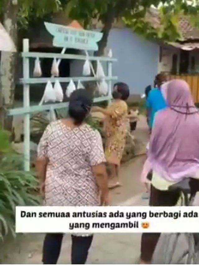 Warga Yogyakarta Berbagi Lewat Cantolan Sembako di Tengah Pandemi, Bikin Salut