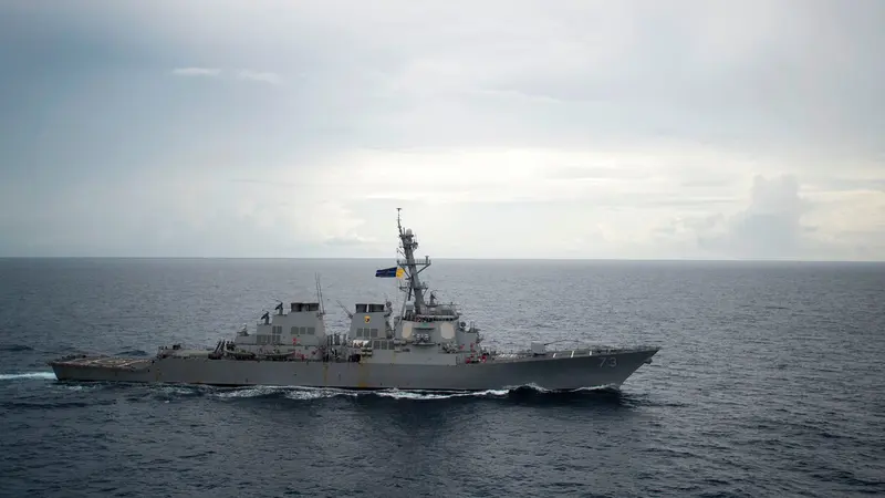 Kapal perusak milik Angkatan Laut AS USS Decatur (AFP/PETTY OFFICER 2NDCLASS DIANA QUI)