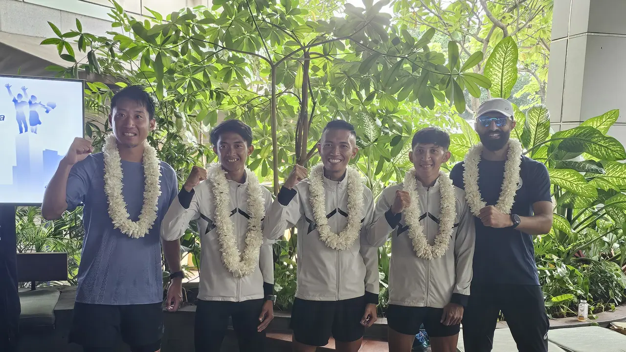 Robi Sianturi bersama dua pelari ARC dilepas ke Tokyo Marathons 2024