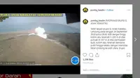 Gunung Anak Krakatau di Lampung erupsi. (Instagram @pvmbg_kesdm)