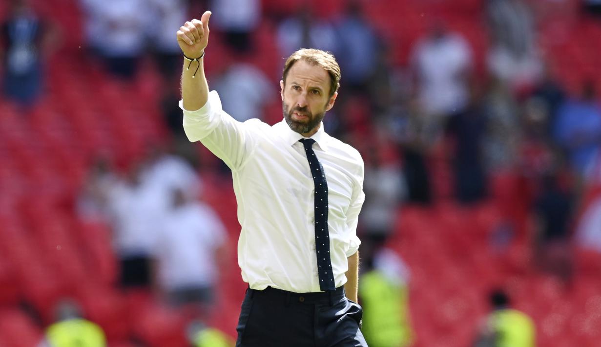 Berkat kemenangan  ini, anak asuh Gareth Southgate, kini bercokol di puncak Grup D dengan nilai tiga. Adapun Kroasia berada di posisi keempat dengan nilai nol. (Glyn Kirk/Pool Photo via AP)