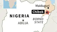 Ledakan 3 bom bunuh diri di Chibok, Nigeria. (AFP)