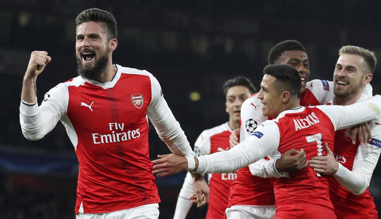 Arsenal gagal lolos ke Liga Champions sejak musim 2016-17. Namun, The Gunners tercatat sebagai salah satu tim yang berhasil mengoleksi kemenangan terbanyak di babak 16 besar Liga Champions, yaitu 11 kali. (AFP/Ian Kington)