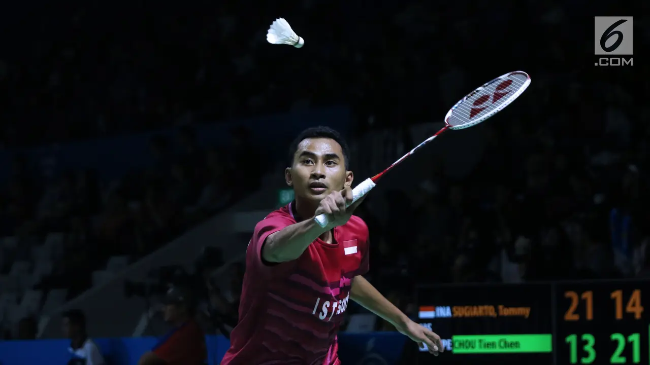 Jatuh Bangun Tommy Sugiarto Taklukkan Pebulu Tangkis China Taipei