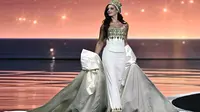 Wakil Palestina Nadeen Ayoub Pakai Gaun Bergambar Masjid Al-Aqsa di Panggung Miss Universe 2025