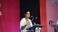 Menteri Keuangan Sri Mulyani indarwati saat menjadi keynote speaker pada Seminar Women's Participation for Economic Inclusiveness di Hotel Sheraton Surabaya dikutip dari laman Facebook, Jumat (2/8/2018). (Liputan6.com/Loop/humas menkeu)