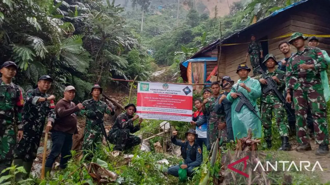TNI tertibkan tambang emas ilegal di Gunung Halimun Salak