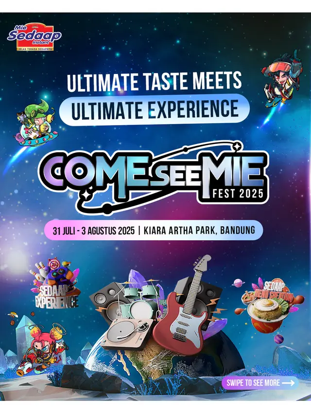Sing Along ‘Terbuang dalam Waktu’ di COME SEE MIE FEST 2025 Bandung, Intip Kejutan Lainnya dari Mie Sedaap!