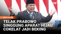 Telak Prabowo Singgung Aparat Cokelat & Hijau Jadi Beking saat Pidato di DPR