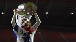 Luka Modric. Bersama Real Madrid berhasil mengalahkan Atletico Madrid 4-1 dalam partai final Liga Champions 2013/2014 di Luz Stadium, Lisbon, 24 Mei 2014. (AFP/Franck Fife)