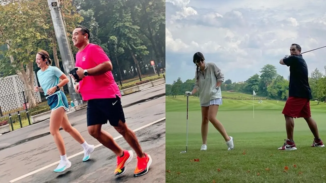 6 Momen Ardi Bakrie Temani Nia Ramadhani Olahraga, Jogging Hingga Golf