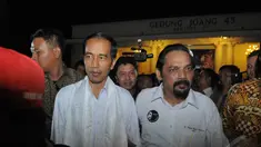 Jokowi hadir dalam deklarasi Gerakan Masyarakat mendukung Jokowi sebagai presiden ke-7 atau Gema JKW4P-7 (Liputan6.com/Herman Zakharia).