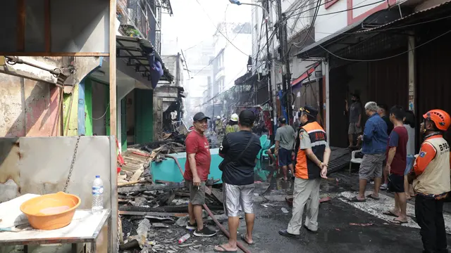 Lokasi kebakaran rumah tinggal di Jalan Duri Utara l, RT 05, 11, 12, 13, dan 14 /RW 02, Duri Utara, Tambora, Jakarta Barat.