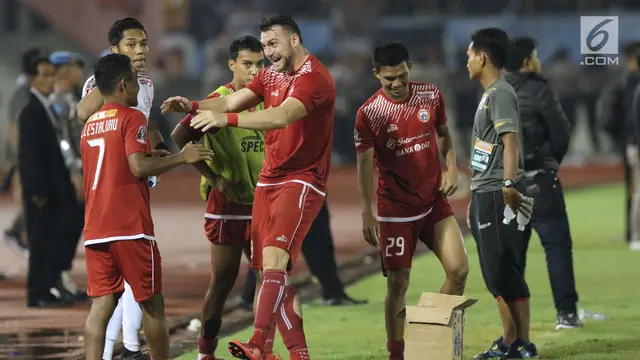 FOTO: Aksi Marko Simic Cetak Tiga Gol, Tundukkan PSMS