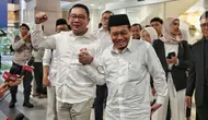 Ridwan Kamil dan Suswono merupakan pasangan kedua dari tiga bakal calon gubernur dan wakil gubernur yang akan menjalani pemeriksaan kesehatan sebagai syarat mengikuti kontestasi Pemilihan Gubernur (Pilgub) DKI Jakarta. (Liputan6.com/Angga Yuniar)