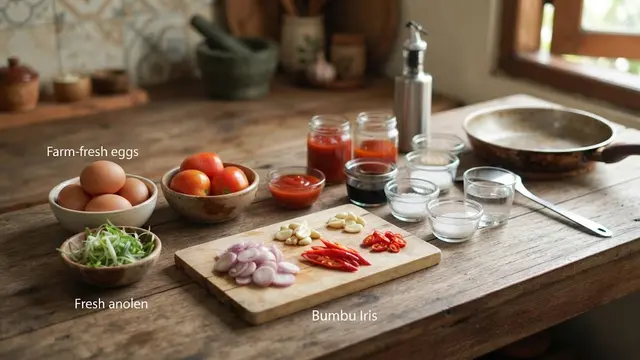 Resep Telur Saus Tomat Pedas