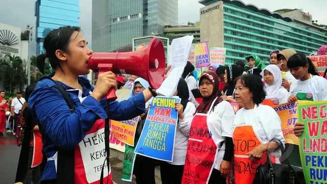 Hari Perempuan Internasional, Ratusan PRT Demo di Bundaran HI