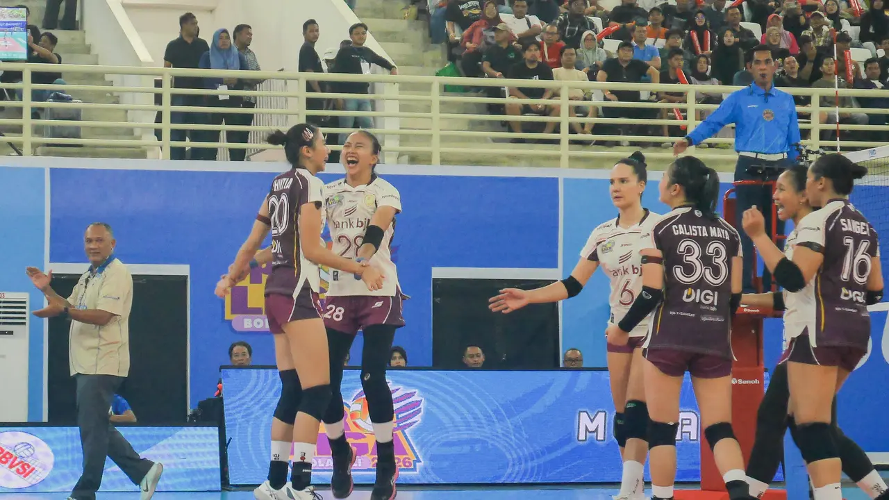 Pemain Bandung bjb Tandamata beraksi di Proliga 2026 di Medan