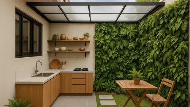 Model Dapur Semi Outdoor Belakang Rumah 2025/Ilustrasi AI