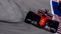 Pebalap Ferrari, Kimi Raikkonen, tak sepenuhnya puas dengan raihan podium ketiga pada F1 GP Rusia yang berlangsung di Sirkuit Sochi. (Twitter/@SduceriaFerrari)