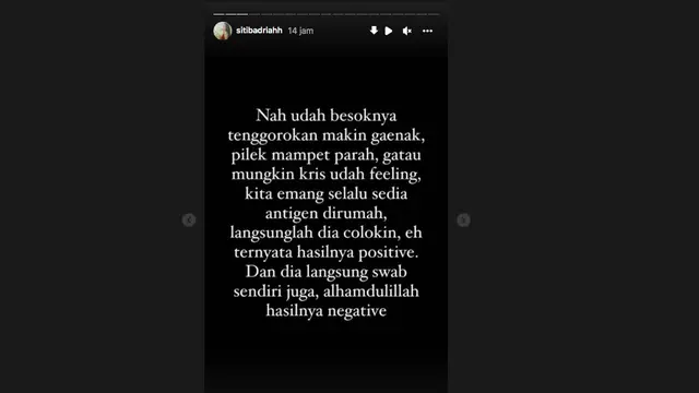 Di tengah kehamilannya, Siti Badriah mengumumkan bahwa dirinya positif Omicron (Sumber: Instagram/sitibadriahh)