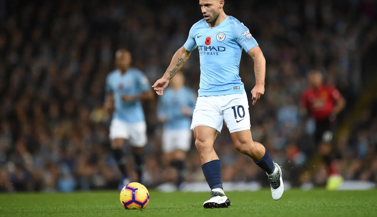 1. Sergio Aguero (Man City) - 8 gol dan 4 assist (AFP/Oli Scarff)