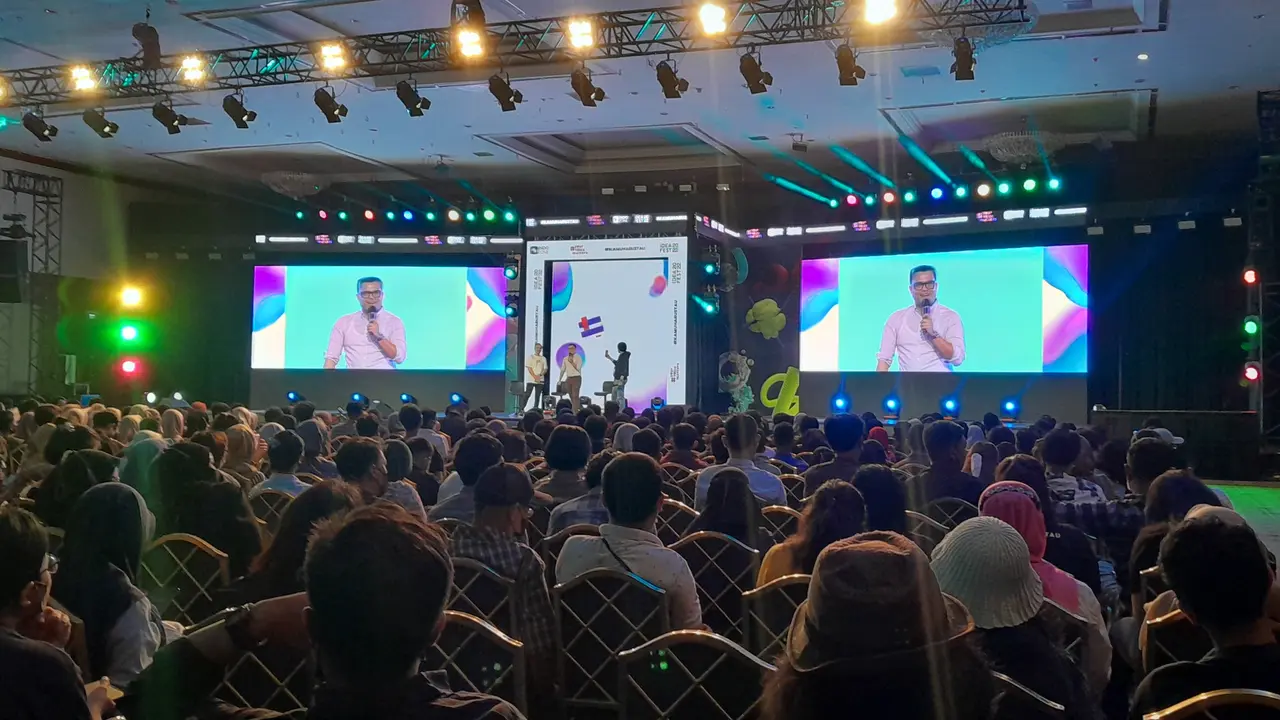 Acara Ideafest 2022 dengan program Your Voice Matters di JCC Senayan, Jakarta.
