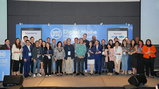 Liputan6.com meraih Gold Winner dalam kategori Best Fact Checking Project untuk program Fact-6ers Synergy. (Dok WAN-IFRA)