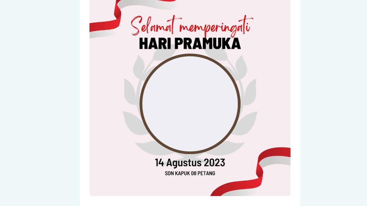 Link Twibbon Hari Pramuka yang diperingati setiap tahunnya pada 14 Agustus.