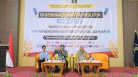 Kantor Wilayah (Kanwil) Kementerian Hukum dan Hak Asasi Manusia (Kemenkumham) Kepulauan Bangka Belitung menggelar penyebarluasan informasi atau diseminasi terhadap partai politik (parpol)