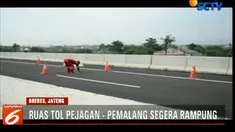 Meski secara fisik pembangunan ruas Tol Pejagaan-Pemalang hampir rampung 100 persen, sejumlah pengerjaan kelengkapan di sepanjang ruas tol masih terus dilakukan.